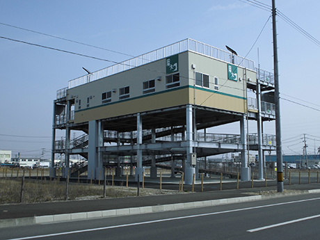 Tsunami evacuation tower at Nakano 5-chome