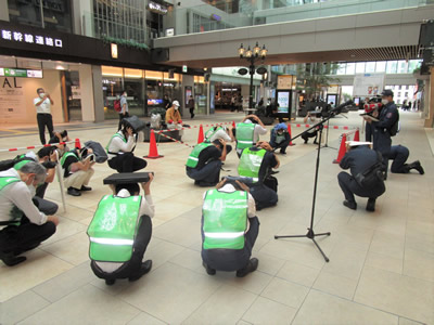 Drill for responding to stranded commuters